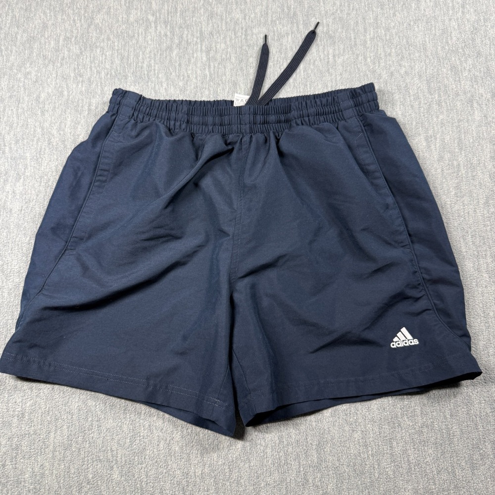 Adidas Mens Medium Navy Blue Mesh Lined Athletic Running Gym Shorts M A42146